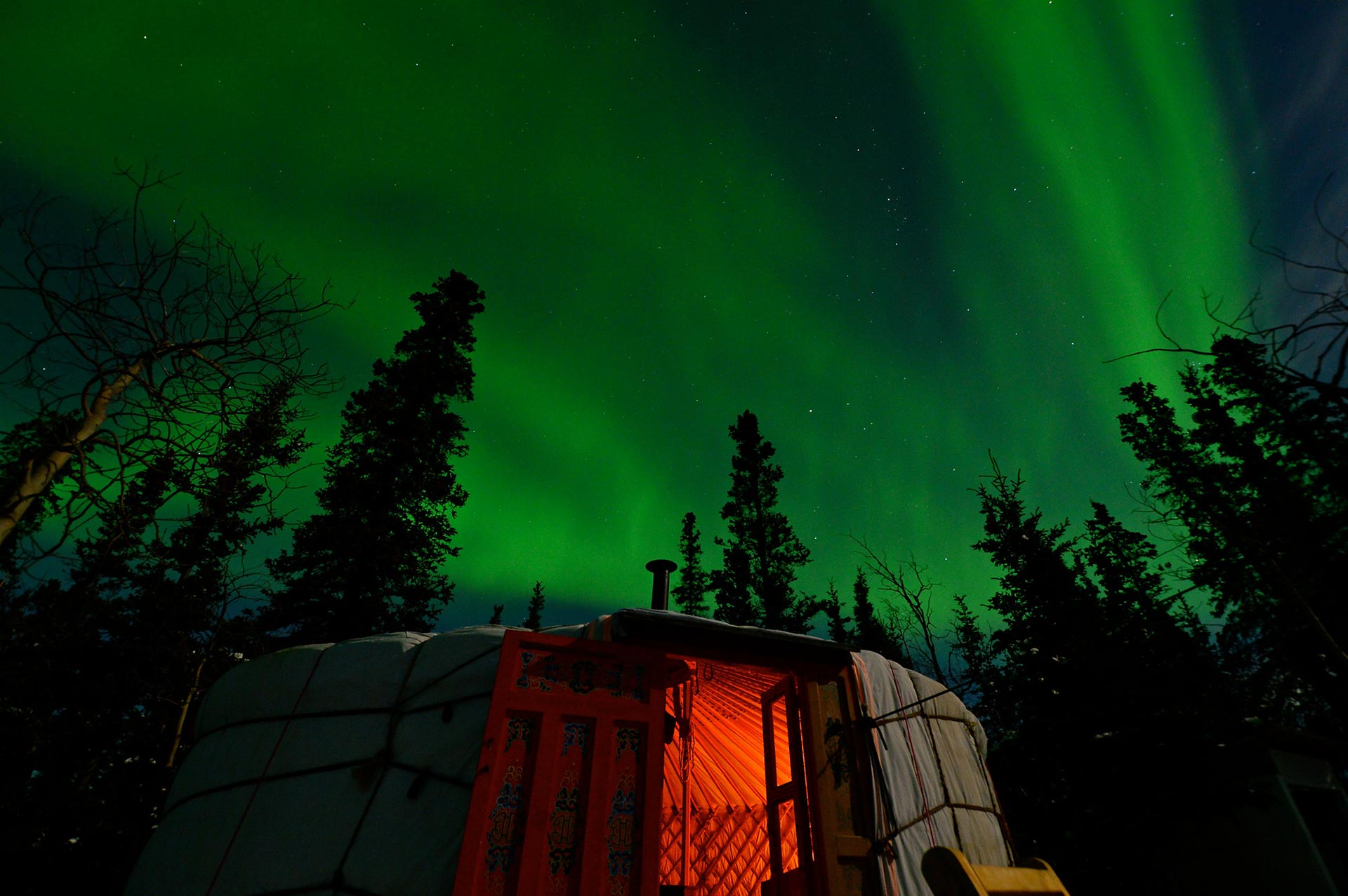 Yurt for rent with Northern Lights Viewing