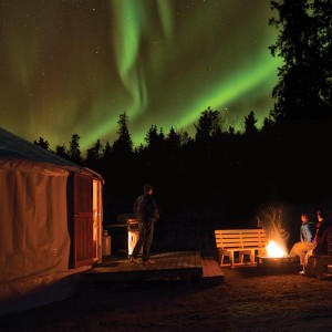 Yukon Unique Stays: Yurt with Northern Lights